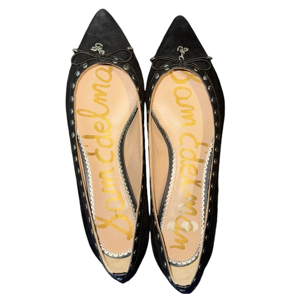 EUC Sam Edelman Black Studded Flats, Size 9